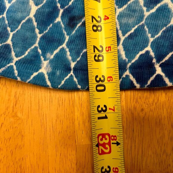 CATHERINES V Neck cardigan sweater Blue White Short Sleeve Top size 1X 18/20w - Picture 8 of 8